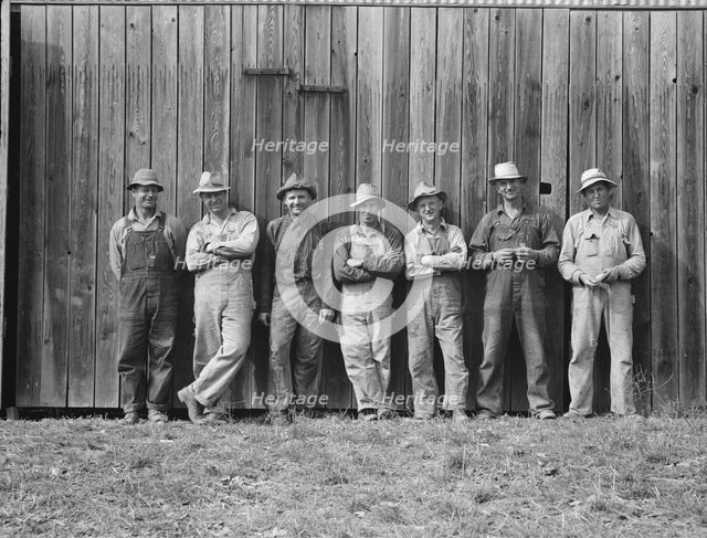Here are the farmers who have bought machin..., West Carlton, Yamhill County, Oregon, 1939 Creator: Dorothea Lange.