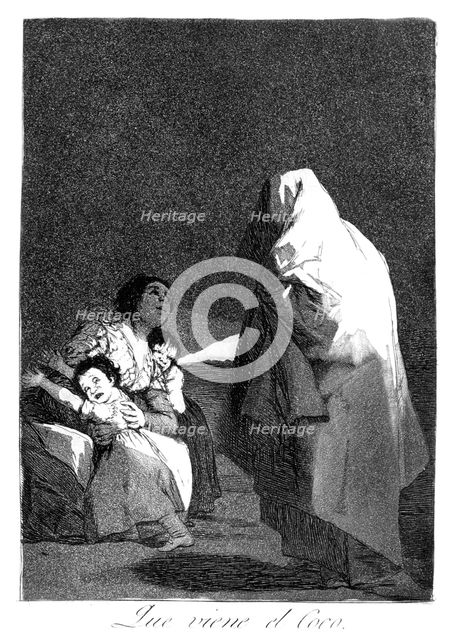 'Here comes the bogeyman', 1799. Artist: Francisco Goya