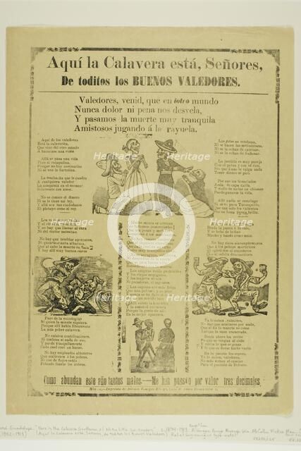Here is the Calavera, Gentlemen, of all the Little Do-Gooders, n.d. Creator: José Guadalupe Posada.