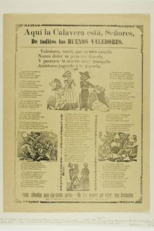 Here is the Calavera, Gentlemen, of all the Little Do-Gooders, n.d. Creator: José Guadalupe Posada