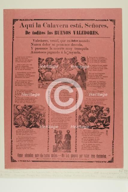 Here is the Calavera Folks, of All Good Defenders, n.d. Creator: José Guadalupe Posada.