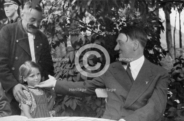 'Here, my Führer, is my grandchild', 1936. Artist: Unknown