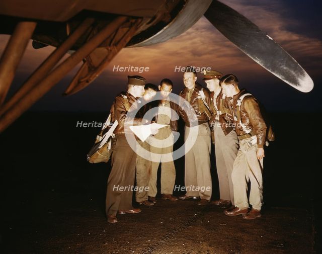 Here's our mission..., Langley Field, Va., 1942. Creator: Alfred T Palmer.