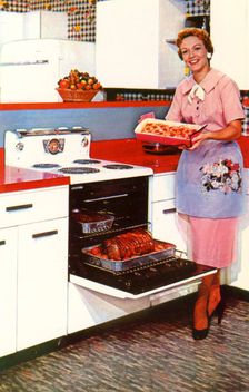 Here's General Electric's Compact Spacemaker oven, USA, 1955