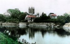 Hereford Cathedral, 1926.Artist: Cavenders Ltd