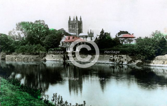Hereford Cathedral, 1926.Artist: Cavenders Ltd