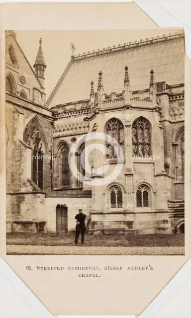 Hereford Cathedral, Bishop Audley Chapel, mid-late 19th century. Creator: Francis Bedford.