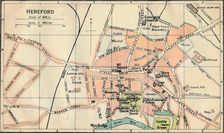 Hereford c20th Century. Artist: John Bartholomew