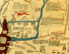 Hereford World Map, c.1280 1944. Creator: Richard de Bello