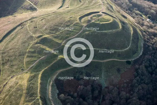 Herefordshire Beacon Camp, County of Herefordshire, Worcestershire, 2019. Creator: Damian Grady.