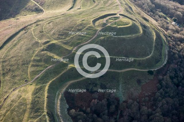 Herefordshire Beacon Camp, County of Herefordshire, Worcestershire, 2019. Creator: Damian Grady.