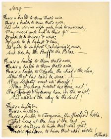 Here's a health to them that's awa, c1792.Artist: Robert Burns