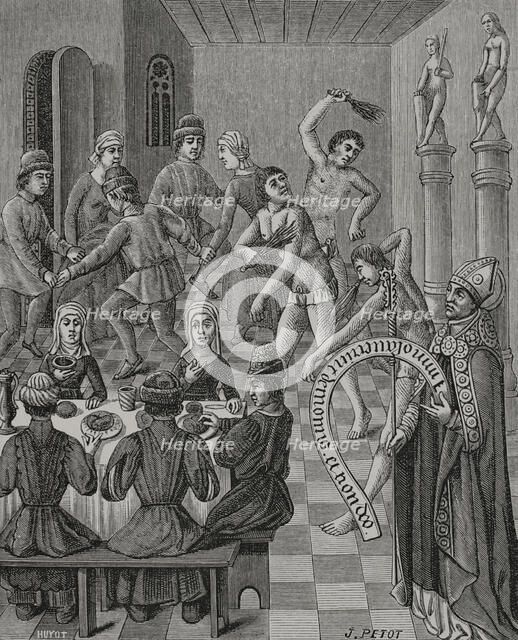 Heresy of the Flagellants, 15th century, (1877).  Creator: Unknown.