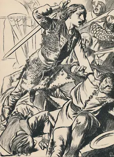 Hereward and His Men Attack the Normans c1907