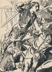 Hereward and His Men Attack the Normans c1907