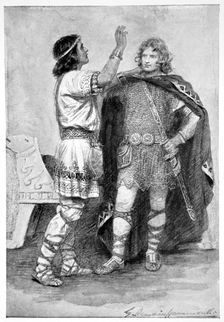 Hereward and Sigtryg 1910. Creator: Gertrude E Demain Hammond