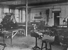 Heriot-Watt College, Edinburgh - Letterpress Machine Department 1909. Creator: Unknown