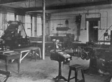 Heriot-Watt College, Edinburgh - Letterpress Machine Department 1909. Creator: Unknown