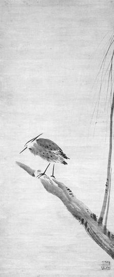 Heron and Willow, 1480. Creator: Sesshû Toyô