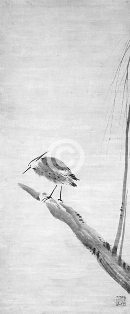 Heron and Willow, 1480. Creator: Sesshû Toyô.