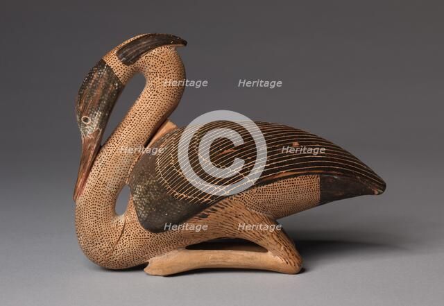 Heron Aryballos, c. 580 BC. Creator: Unknown.