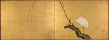 Heron on a Willow Branch, late 1700s. Creator: Maruyama Okyo (Japanese, 1733-1795)