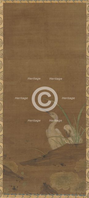 Herons and Water Plants, 1368-1644. Creator: Unknown.