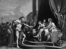 Herod being reproved by him..., shut up John in prison mid 19th century. Creator: William Henry Mote