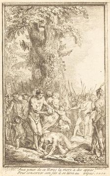 Heroic Act of a Father Who Sacrifices for His Son (Trait heroique d'un pere qui se sacrifie...), 176 Creator: Gabriel de Saint-Aubin