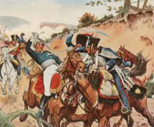 Heroic death of Prince Louis Ferdinand of Prussia at Saalfeld, 10 October 1806, (1936). Creator: Unknown