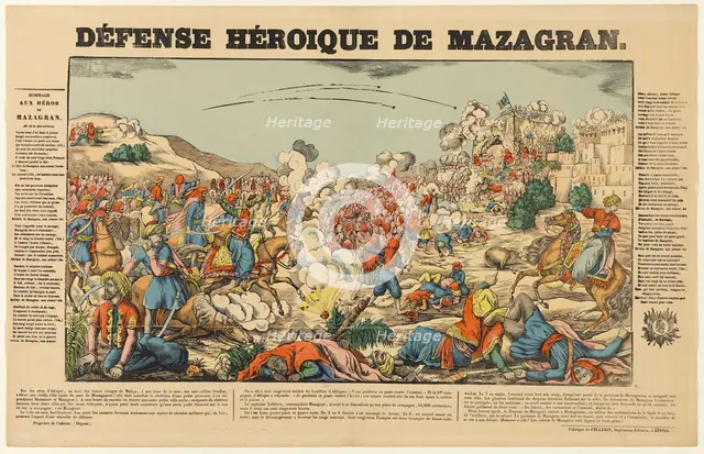 Heroic Defense of Mazagran, early 19th century. Creator: Unknown.