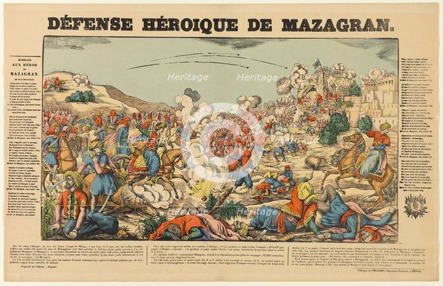 Heroic Defense of Mazagran, early 19th century. Creator: Unknown.