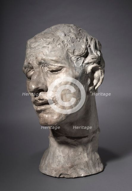 Heroic Head of Pierre de Wissant, One of the Burghers of Calais, 1886. Creator: Auguste Rodin (French, 1840-1917).