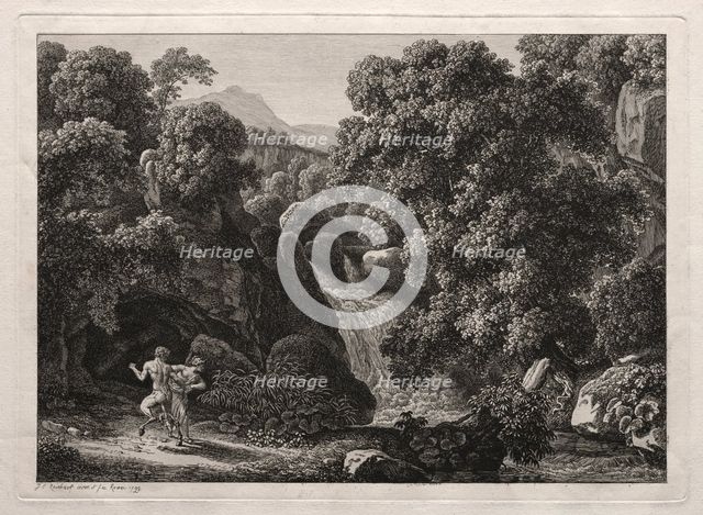 Heroic Landscape: The Satyr and the Nymph, 1799. Creator: Johann Christian Reinhart (German, 1761-1847).