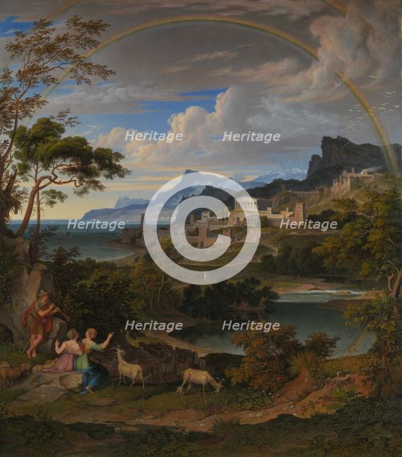 Heroic Landscape with Rainbow, 1824. Creator: Joseph Anton Koch.