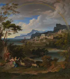 Heroic Landscape with Rainbow, 1824. Creator: Joseph Anton Koch