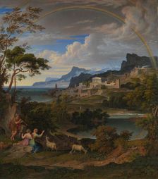 Heroic Landscape with Rainbow, 1824. Creator: Joseph Anton Koch