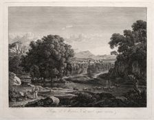 Heroic Landscape: Cattle Crossing the River, 1795. Creator: Johann Christian Reinhart (German, 1761-1847)