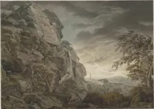 Heroic landscape in the thunderstorm, c. 1790. Creator: Kobell, Franz Innocenz Josef (1749-1822)