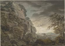Heroic landscape in the thunderstorm, c. 1790. Creator: Kobell, Franz Innocenz Josef (1749-1822)