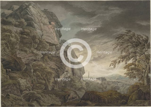 Heroic landscape in the thunderstorm, c. 1790. Creator: Kobell, Franz Innocenz Josef (1749-1822).