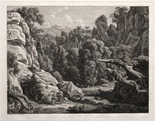 Heroic Landscape: Landscape with the Temptation of Christ, 1799. Creator: Johann Christian Reinhart (German, 1761-1847)