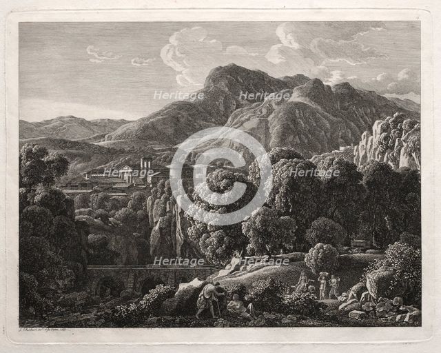 Heroic Landscape: Landscape with Town and River, 1799. Creator: Johann Christian Reinhart (German, 1761-1847).