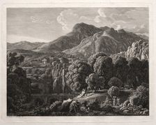 Heroic Landscape: Landscape with Town and River, 1799. Creator: Johann Christian Reinhart (German, 1761-1847)