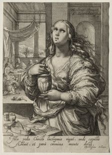 Heroines of the New Testament: Mary Magdalen. Creator: Jan Saenredam (Dutch, 1565-1607)