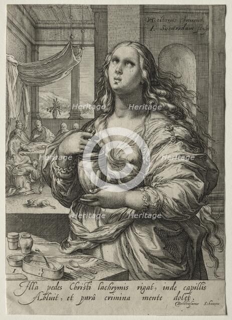Heroines of the New Testament: Mary Magdalen. Creator: Jan Saenredam (Dutch, 1565-1607).
