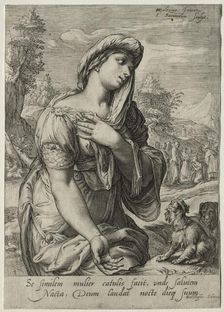 Heroines of the New Testament: The Canaanite. Creator: Jan Saenredam (Dutch, 1565-1607)