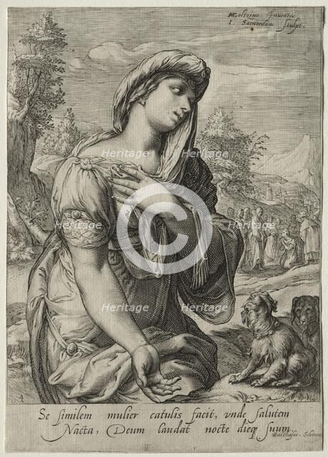 Heroines of the New Testament: The Canaanite. Creator: Jan Saenredam (Dutch, 1565-1607).