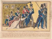 Heroism of the Polish mothers during convoying their children to Russia, 1832. Artist: Anonymous