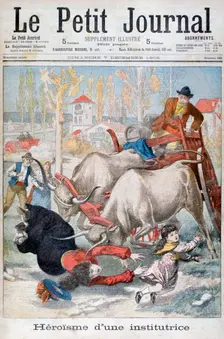 Heroism of a teacher, 1902